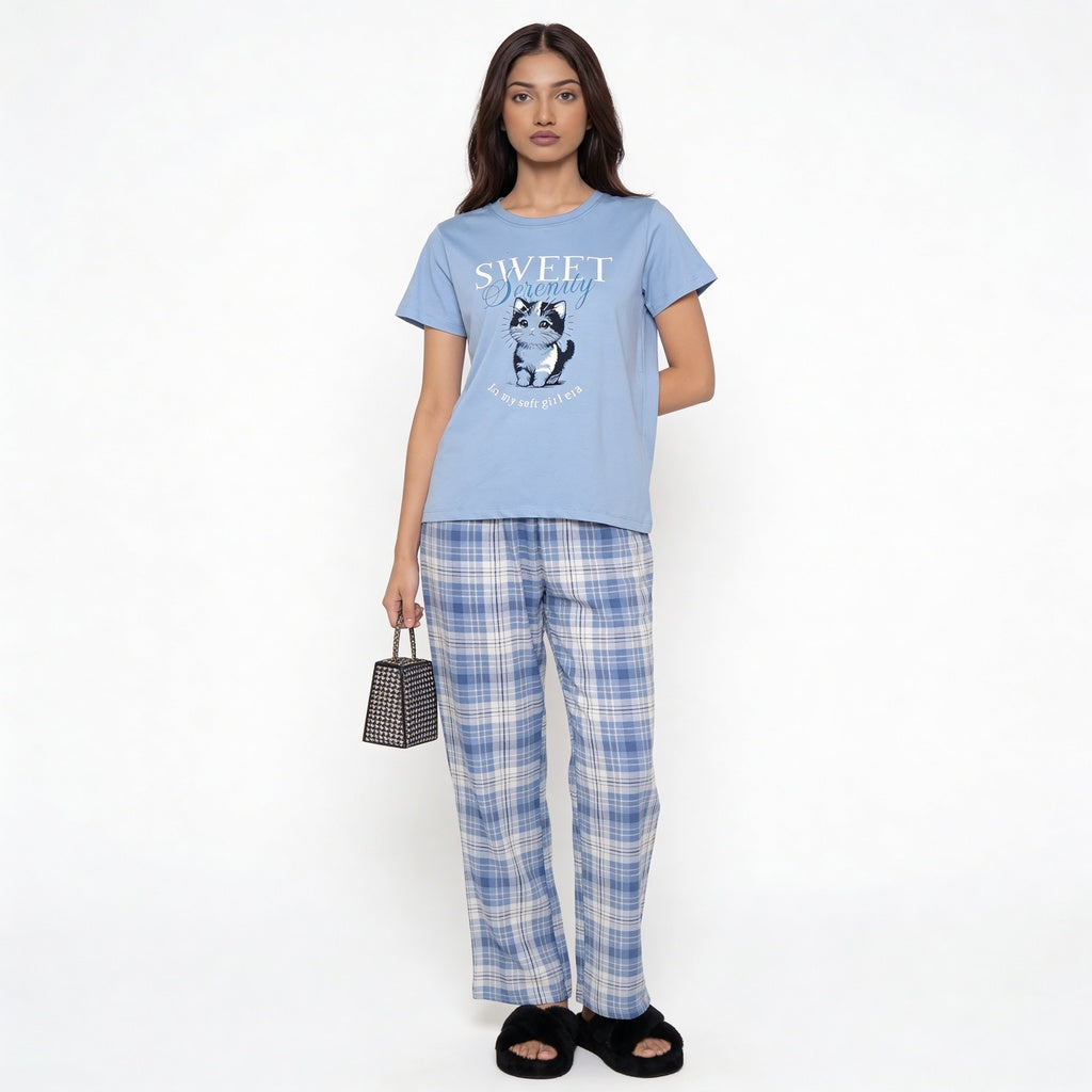 Cotton Checkered Lounge Pyjama