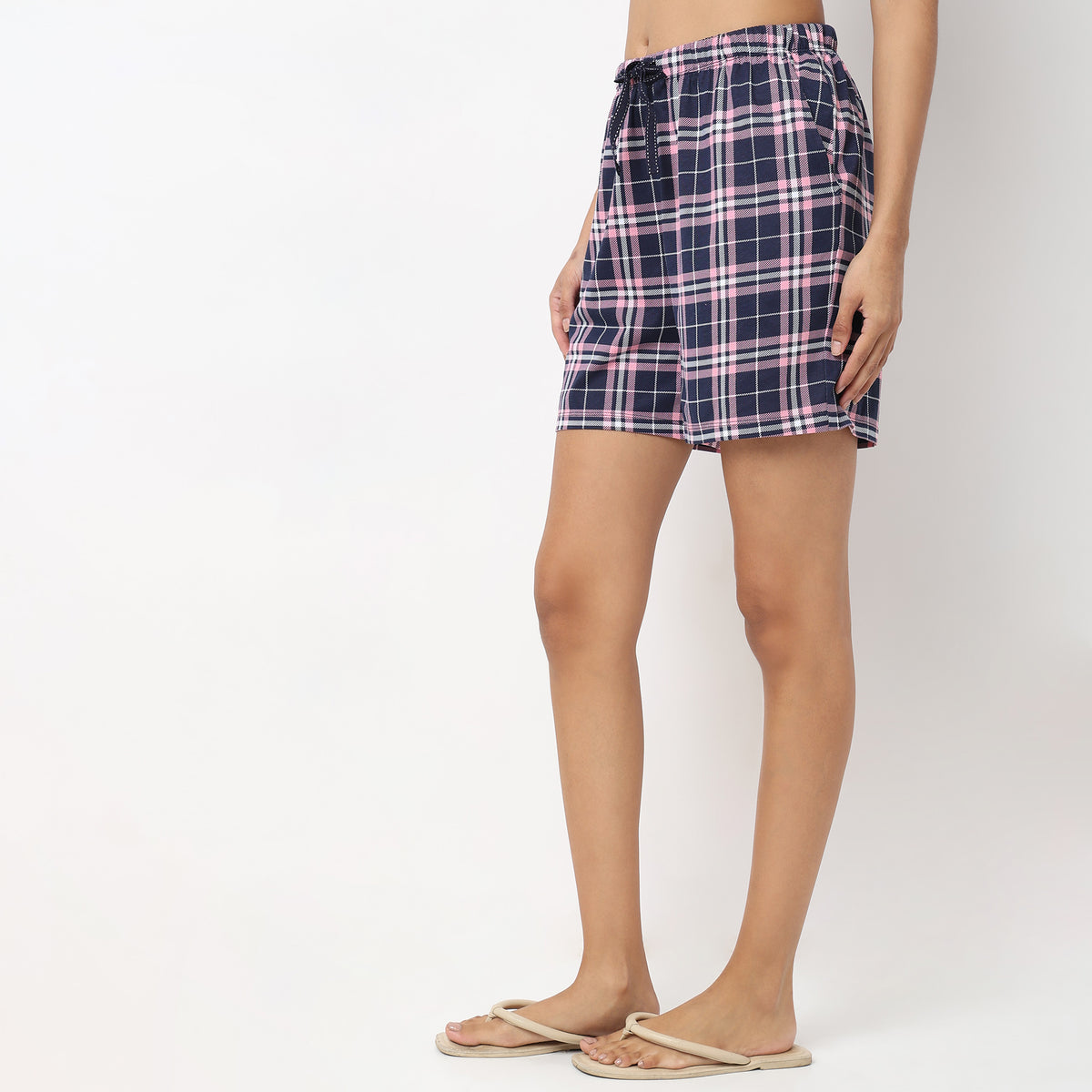 Regular Fit Printed Mid Rise Shorts