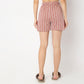 Regular Fit Striped Mid Rise Shorts