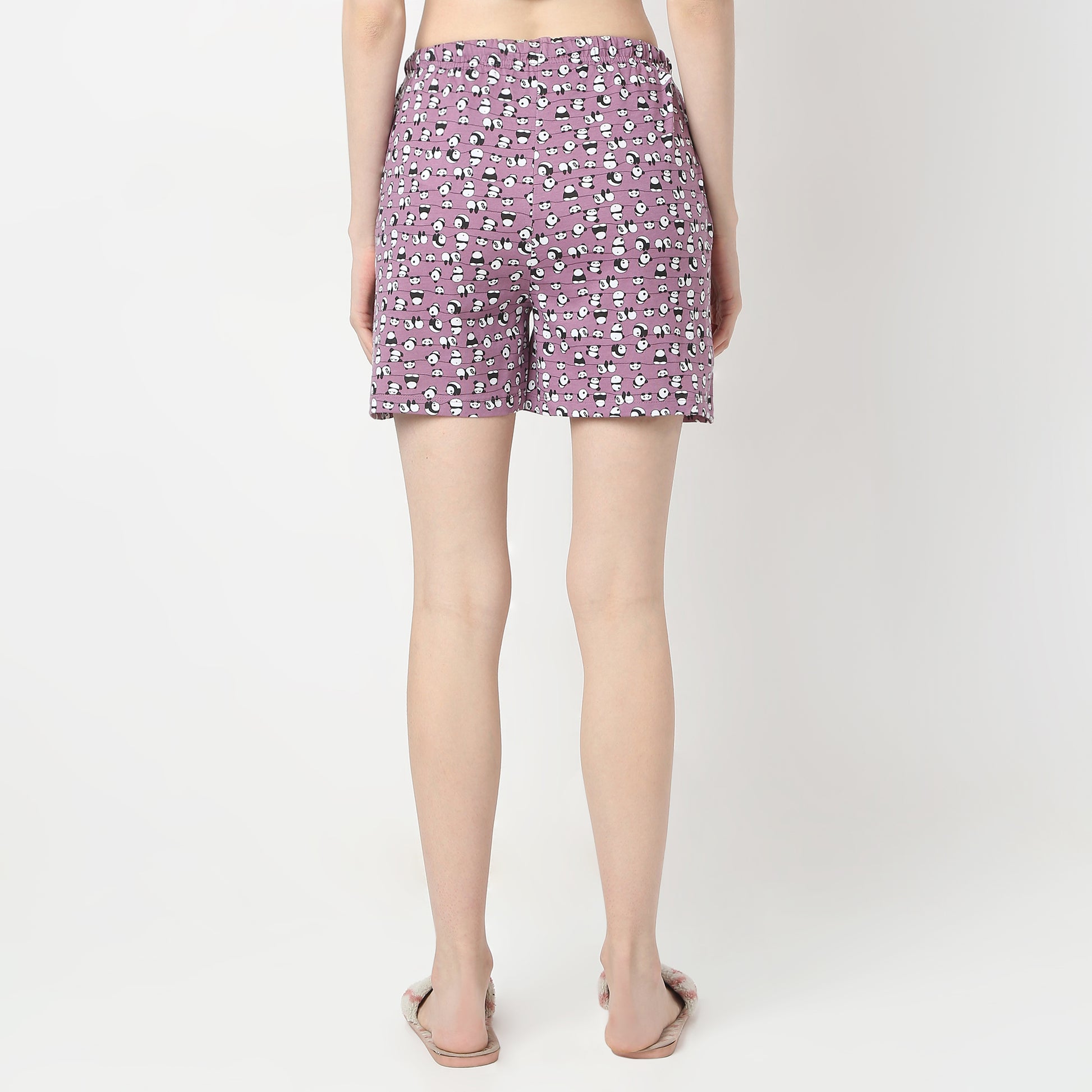 Regular Fit Printed Mid Rise Shorts