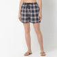 Regular Fit Checkered Above Knee Mid Rise Shorts