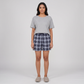 Cotton Checkered Lounge Shorts