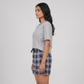 Cotton Checkered Lounge Shorts