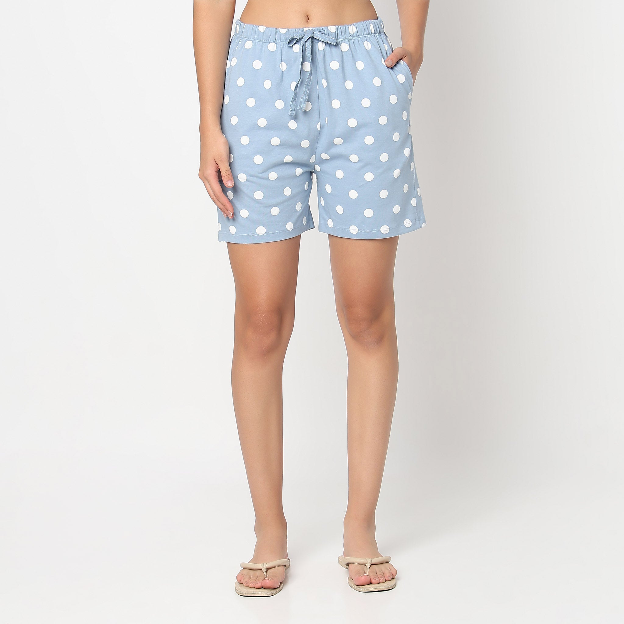 Polka Printed Loungewear Shorts