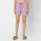 Regular Fit Animal Print Above Knee Mid Rise Shorts