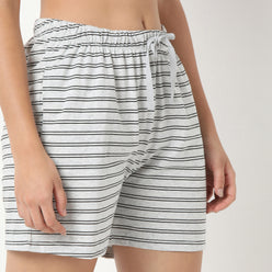 Horizontal Striped Loungewear Shorts