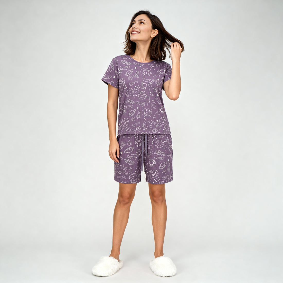 Cotton Printed Lounge Shorts