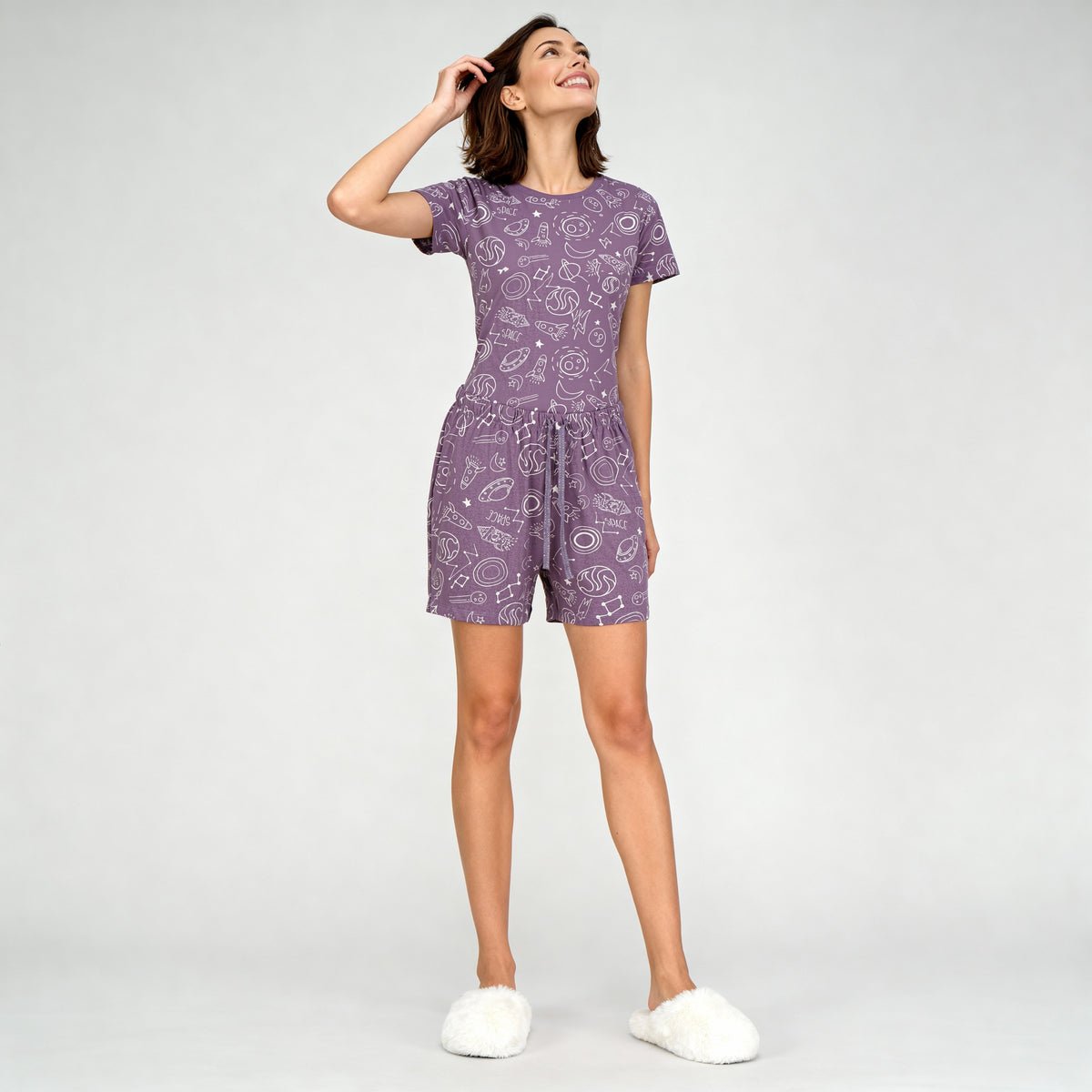 Cotton Printed Lounge Shorts