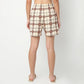 Regular Fit Checkered Above Knee Mid Rise Shorts