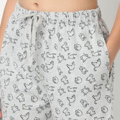 Regular Fit Animal Print Above Knee Mid Rise Shorts