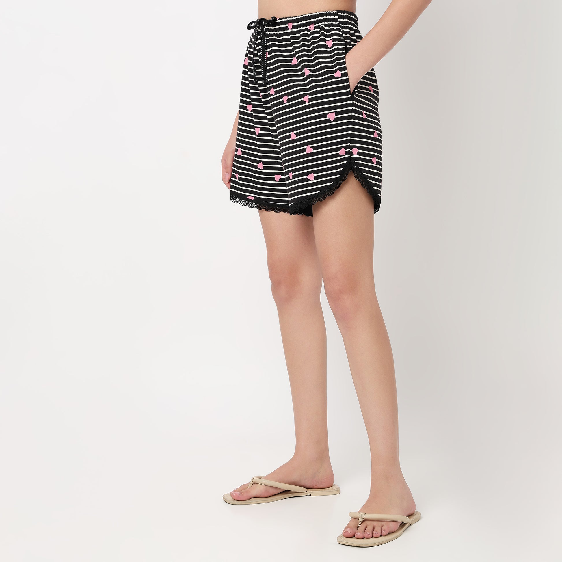 Cotton Printed Lounge Shorts