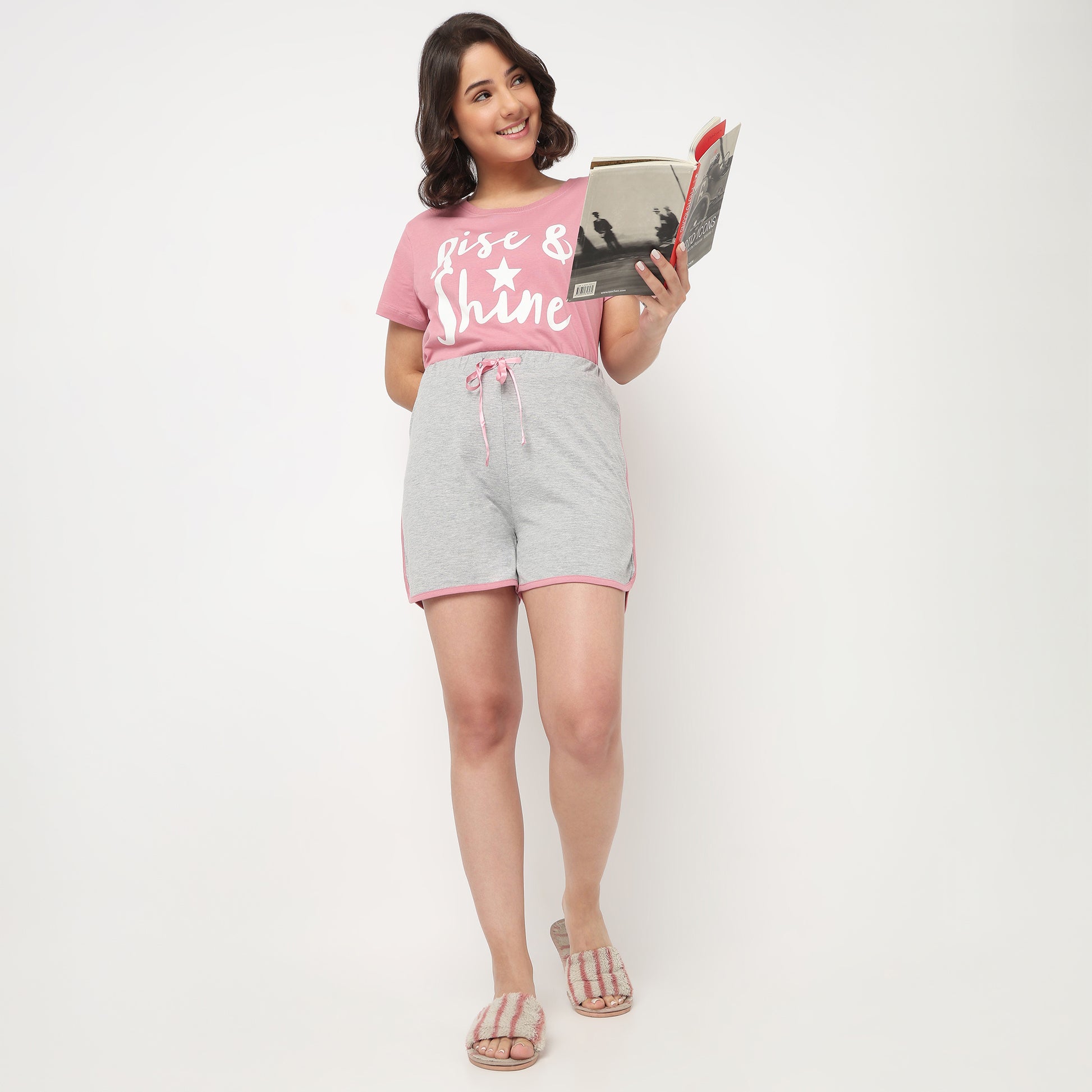 Cotton Printed Lounge Shorts