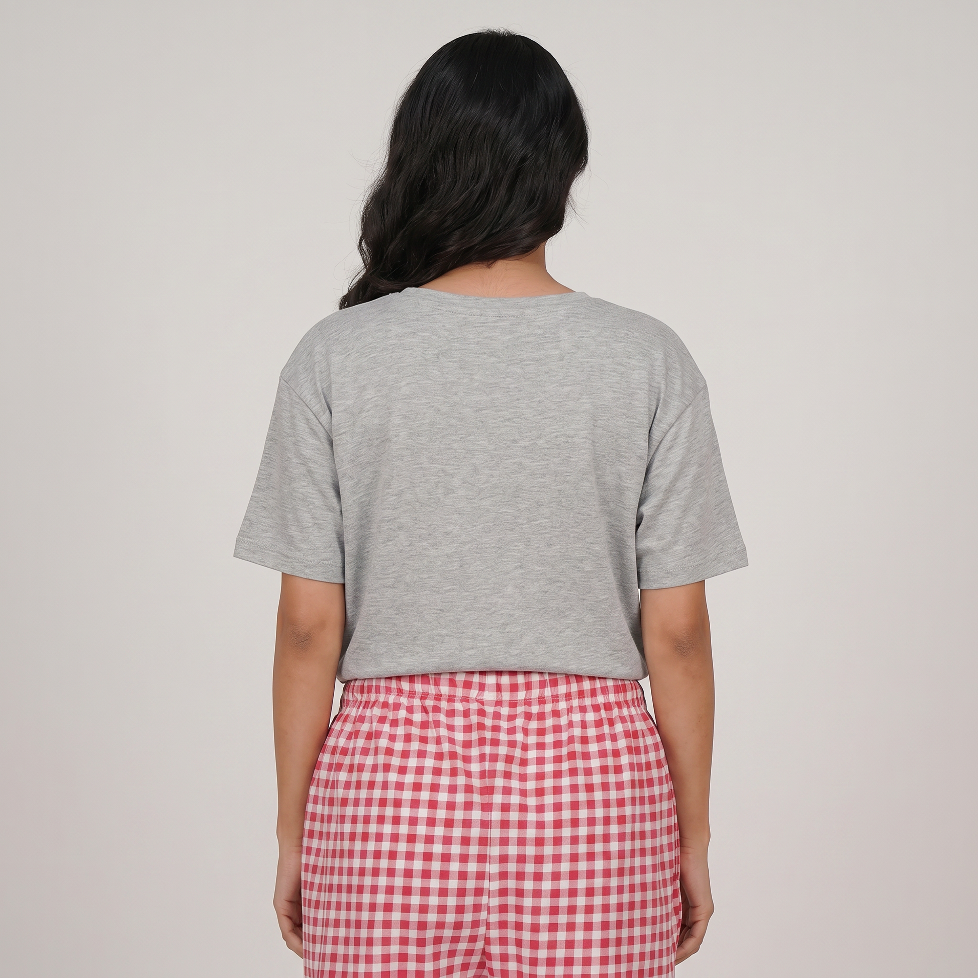 Cotton Checkered Lounge Shorts