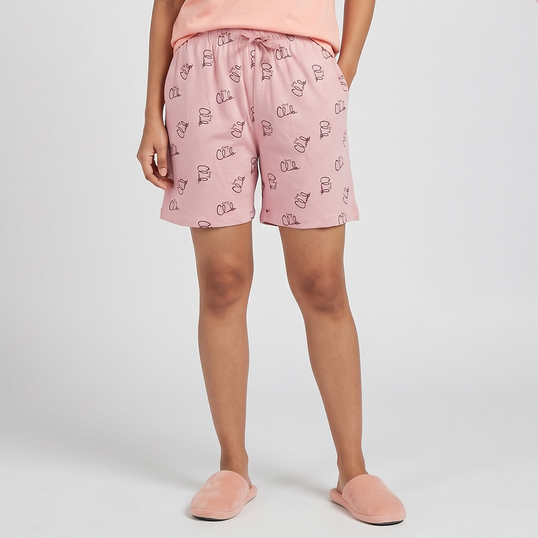 Cotton Printed Lounge Shorts