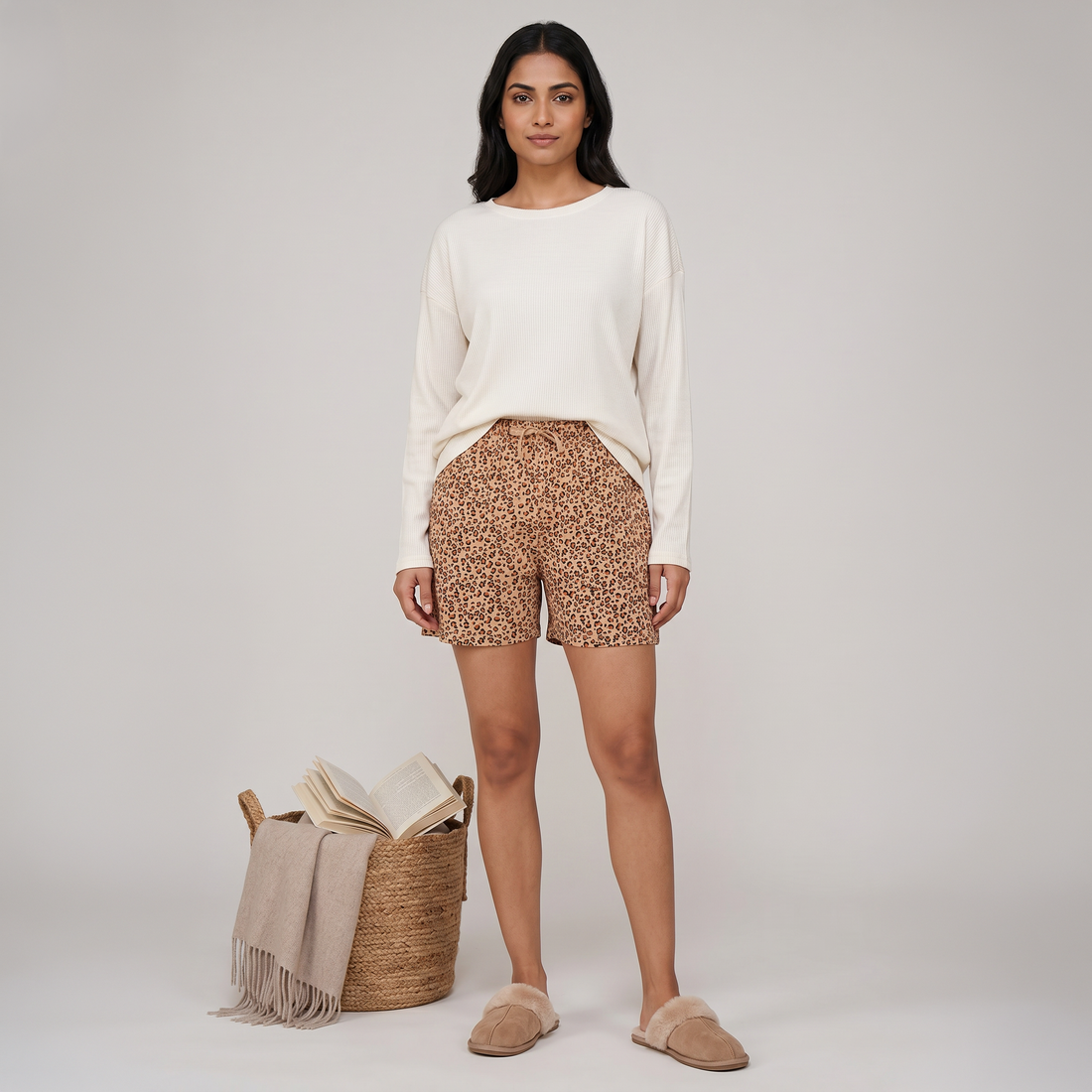 Cotton Printed Lounge Shorts