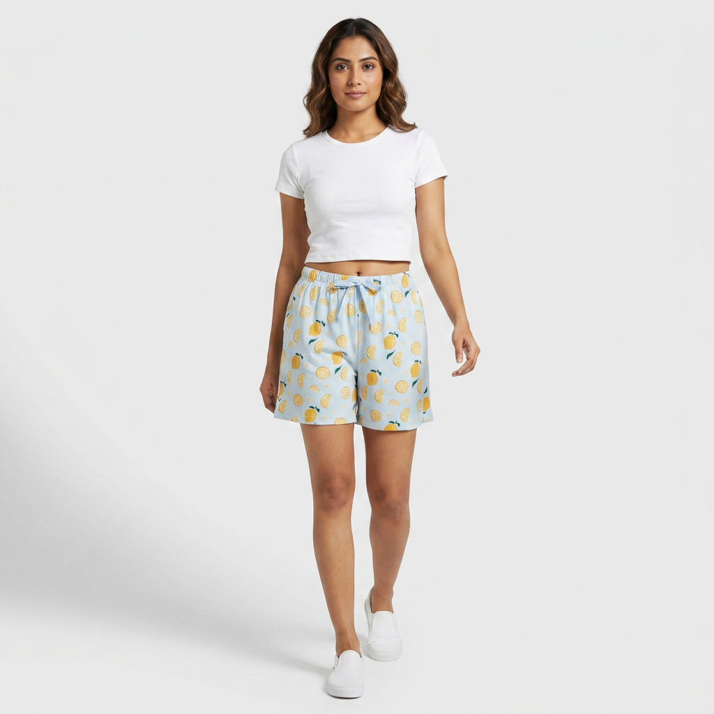 Cotton Printed Lounge Shorts