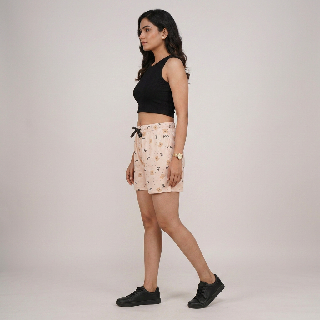 Cotton Printed Lounge Shorts