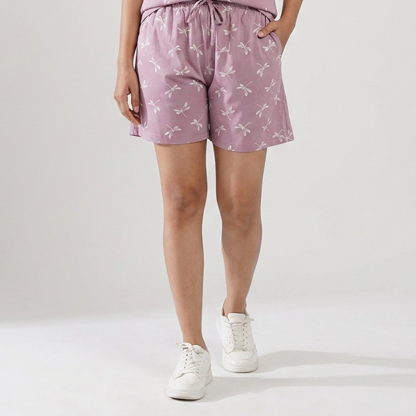 Cotton Printed Lounge Shorts