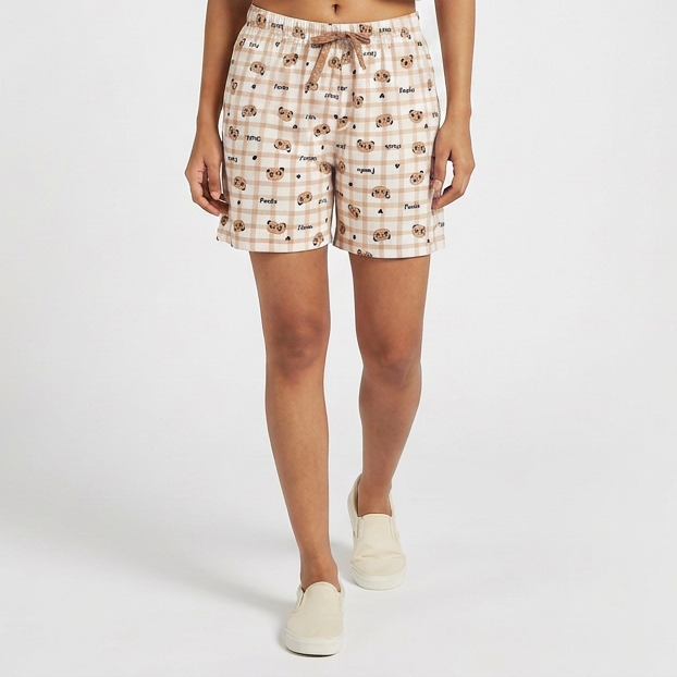 Cotton Printed Lounge Shorts