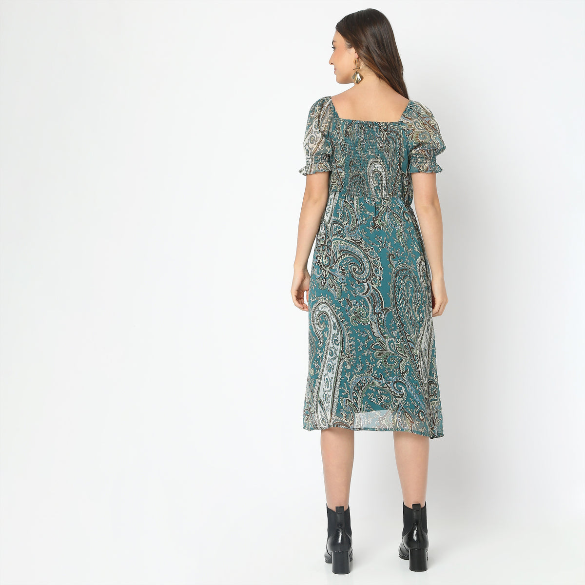 Regular Fit Printed Dress