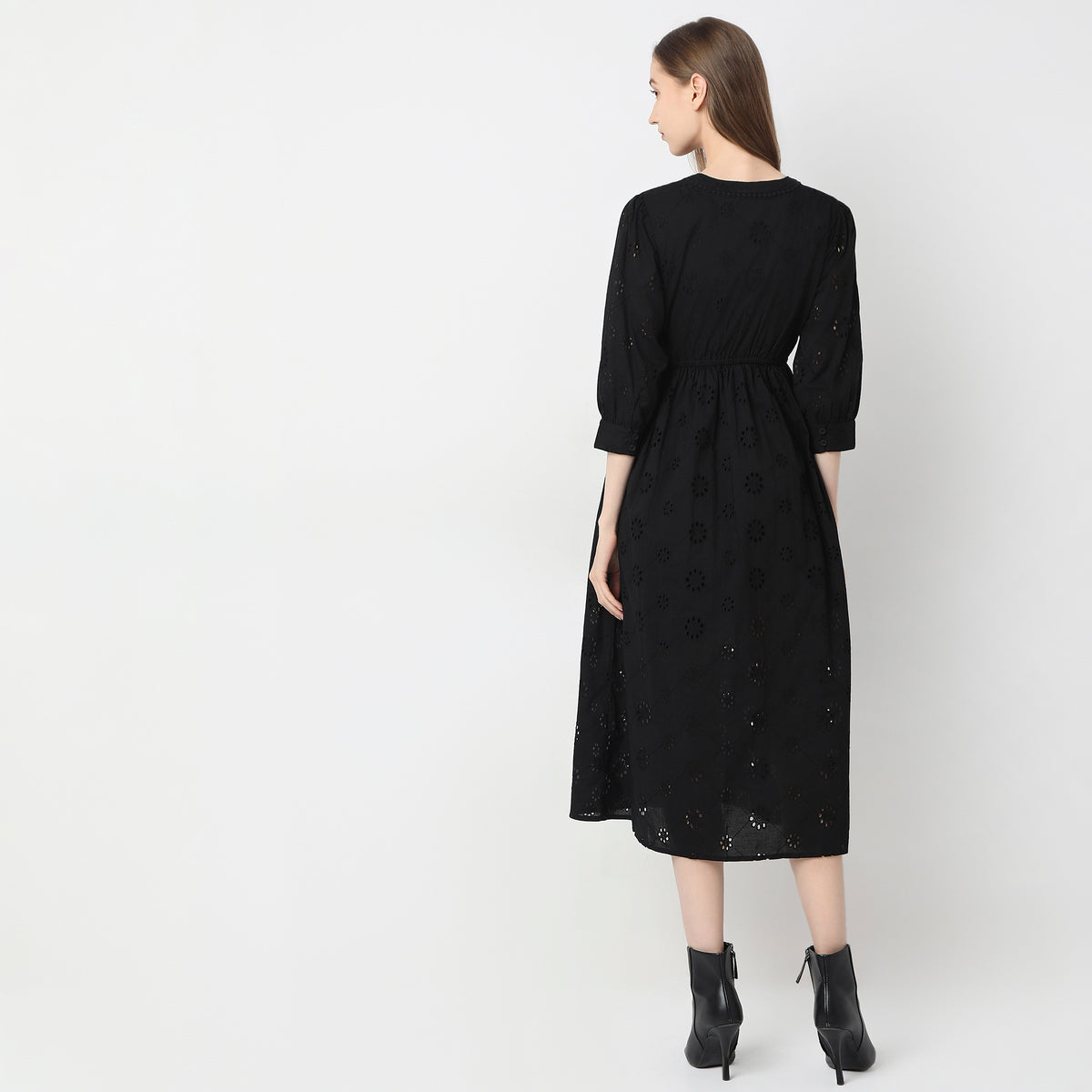 Regular Fit Solid Dress