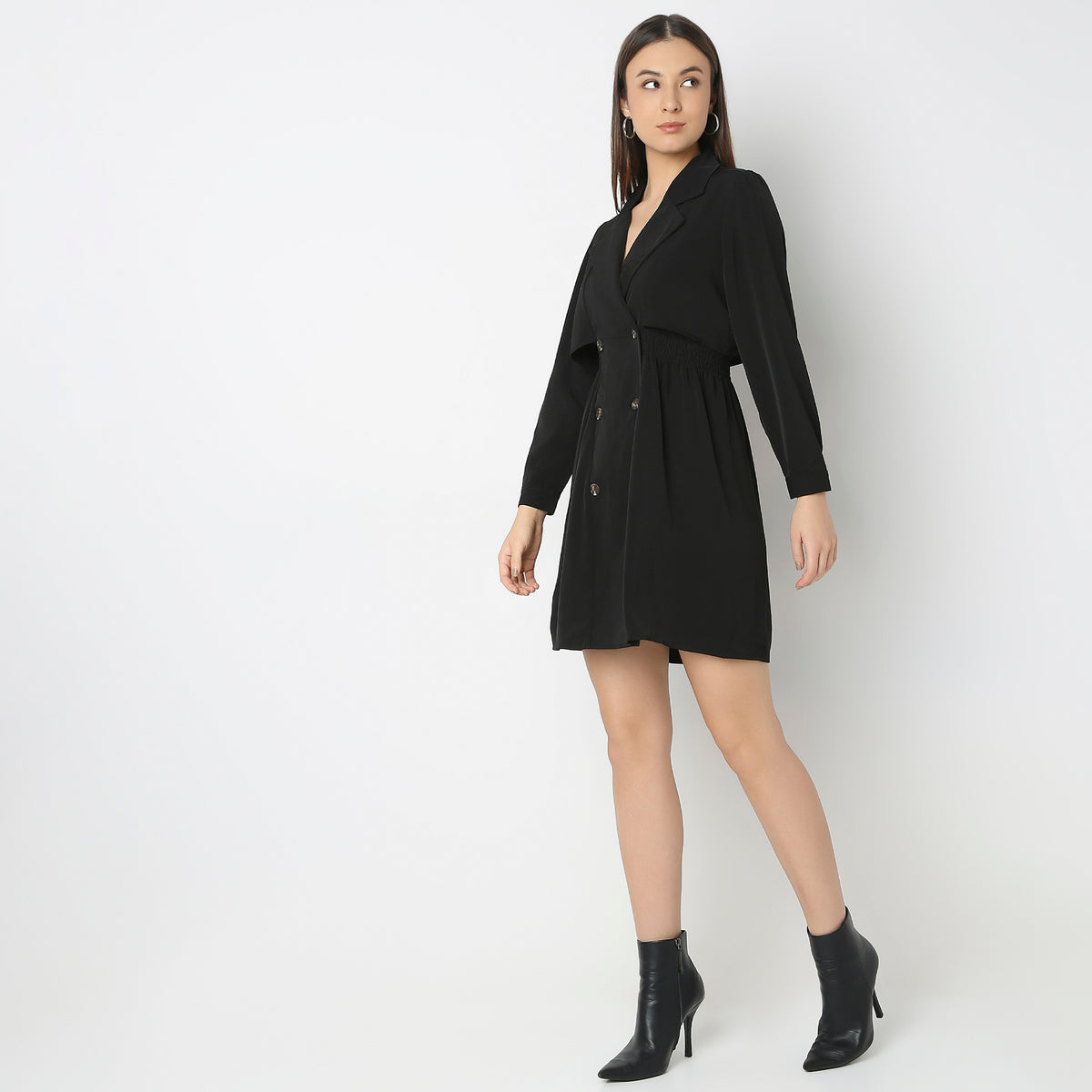 Regular Fit Solid Dress