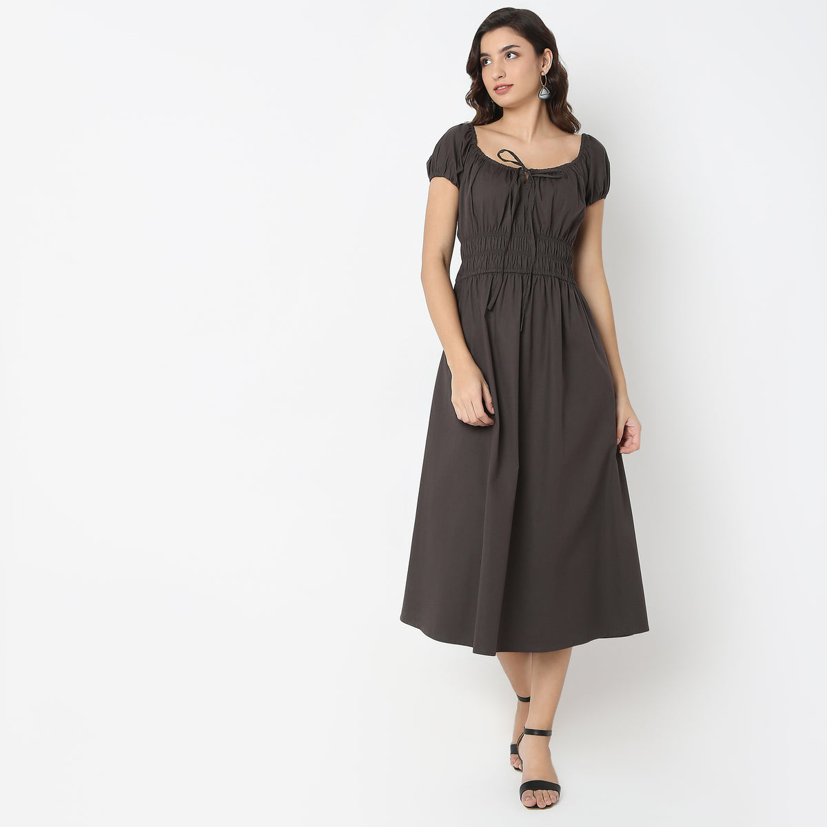 Regular Fit Solid Dress