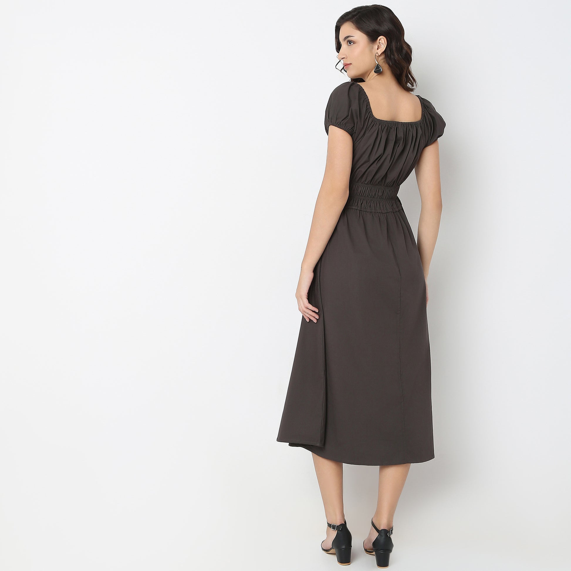 Regular Fit Solid Dress