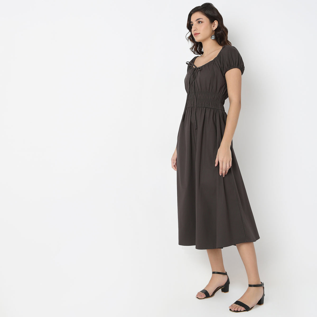 Regular Fit Solid Dress