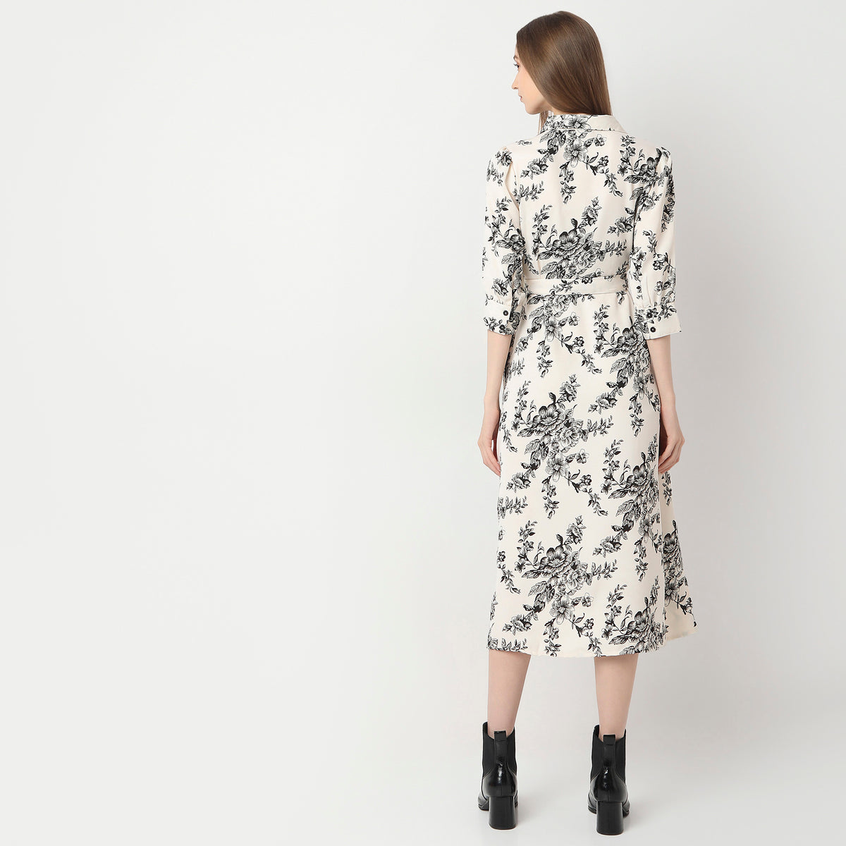 Regular Fit Printed Dress