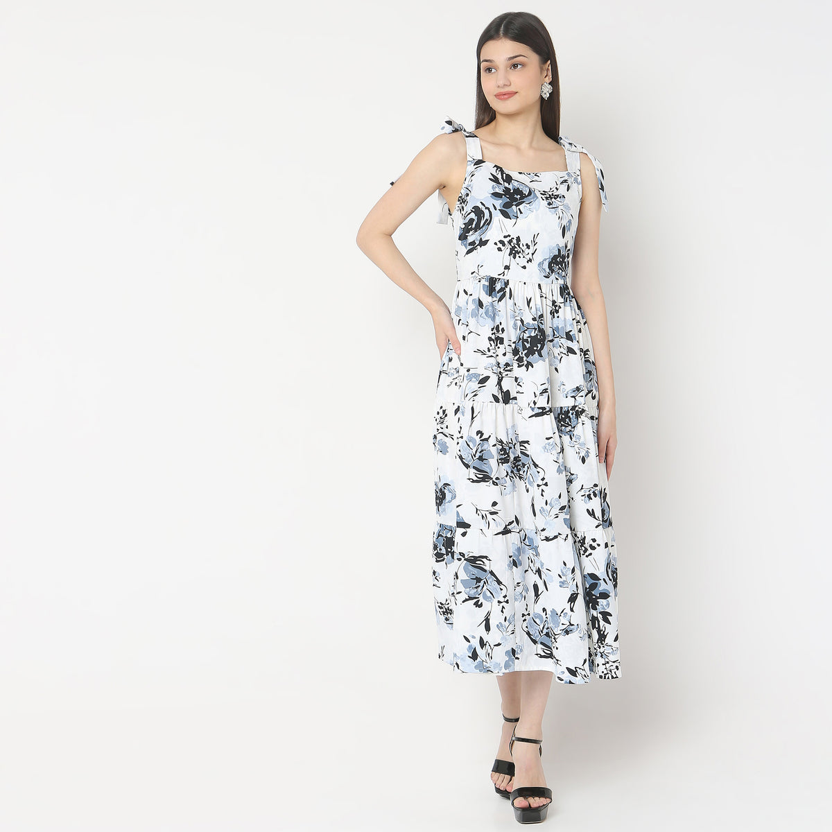 Regular Fit Printed Dress