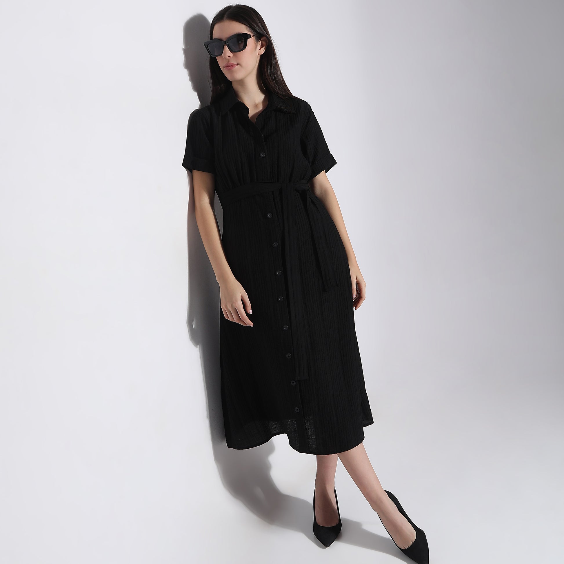 Regular Fit Solid Dress