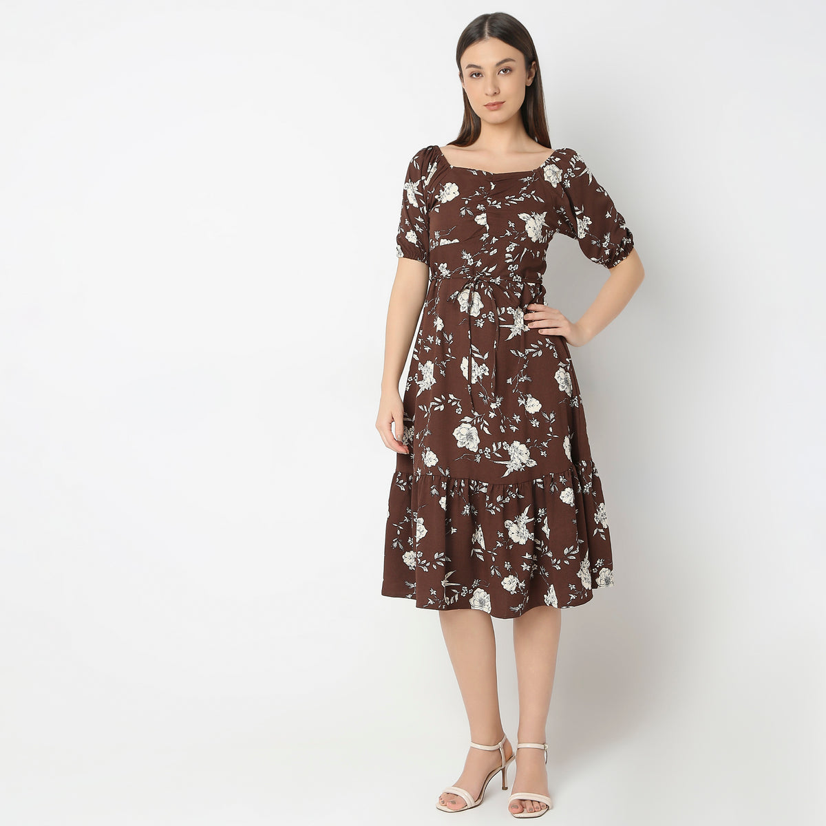 Regular Fit Printed Dress