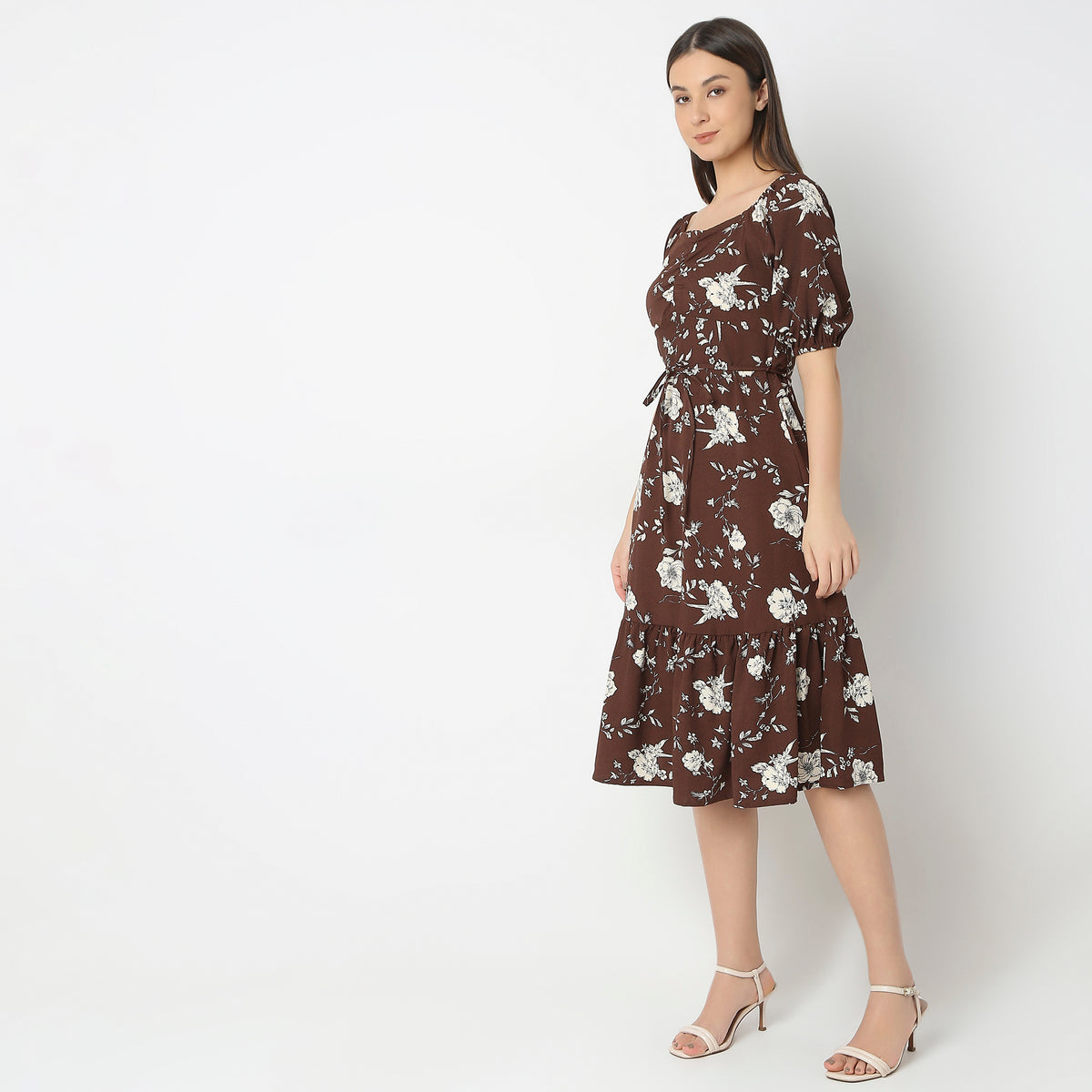 Regular Fit Printed Dress