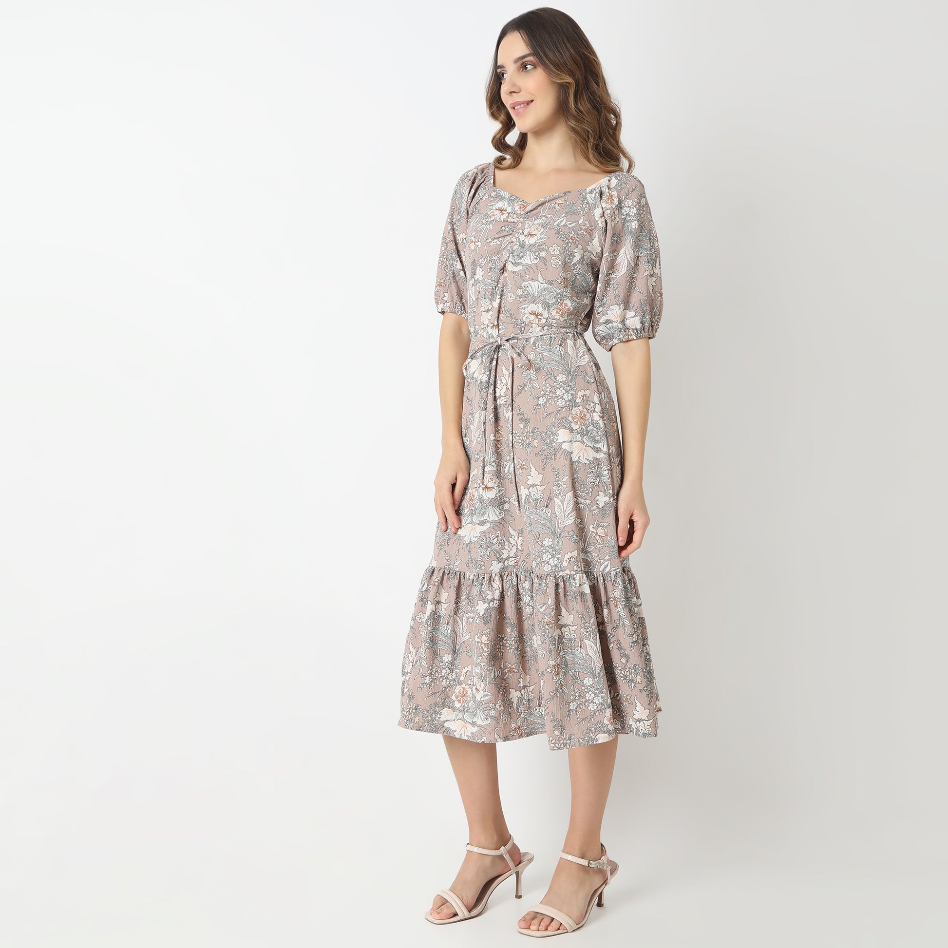 Regular Fit Printed Dress