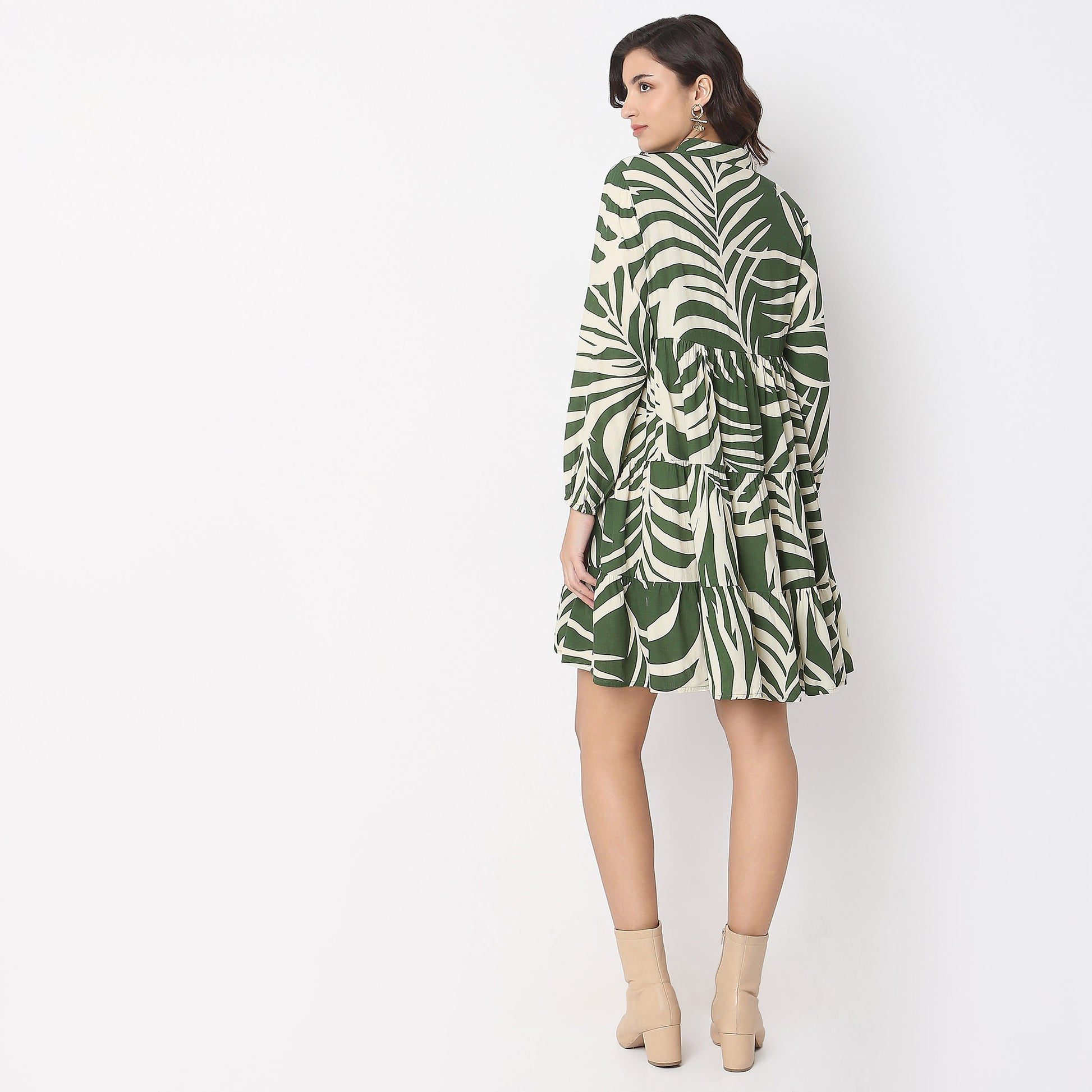 Regular Fit Printed Dress