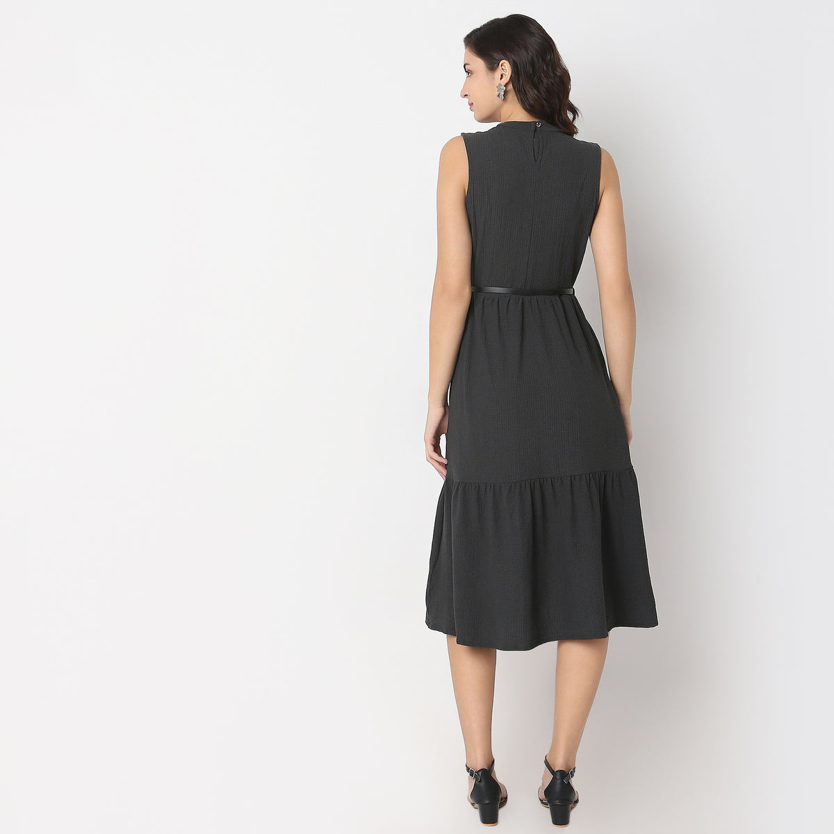 Regular Fit Solid Dress