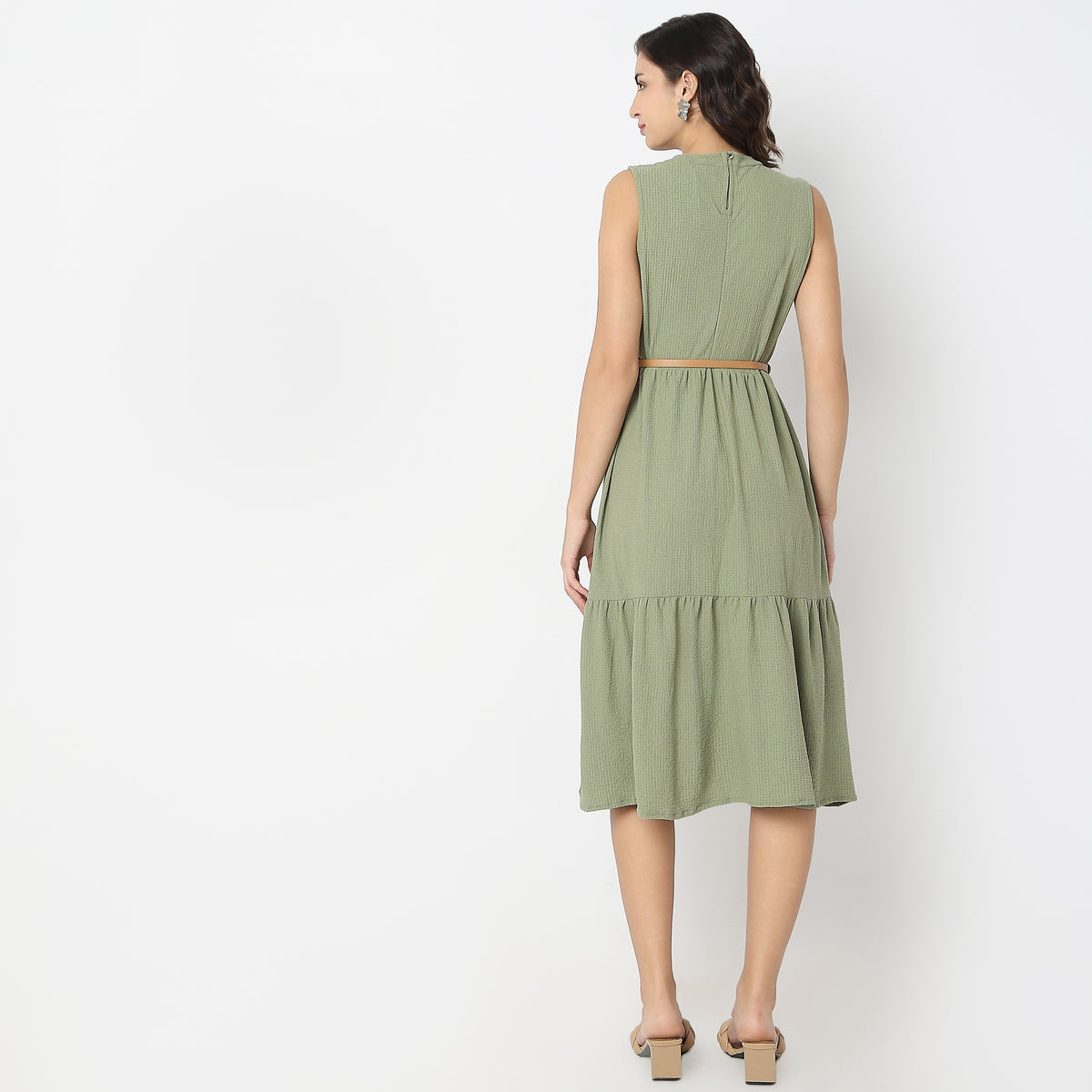 Regular Fit Solid Dress