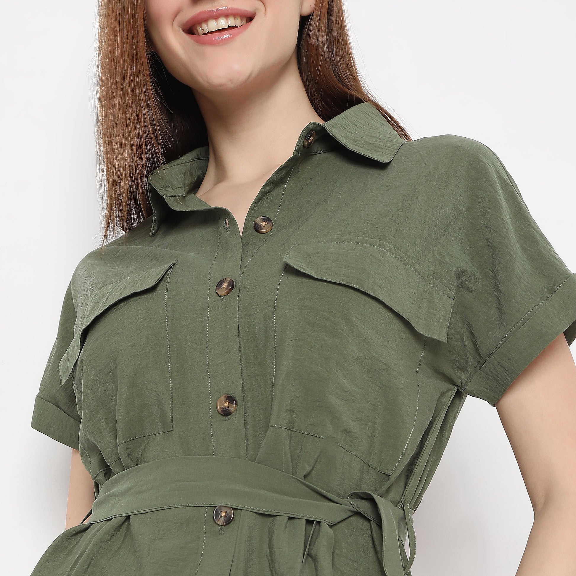 Knee Length Extended Short Sleeve Collar Dress Style Union Knee Length Extended Short Sleeve Collar Dress Style Union