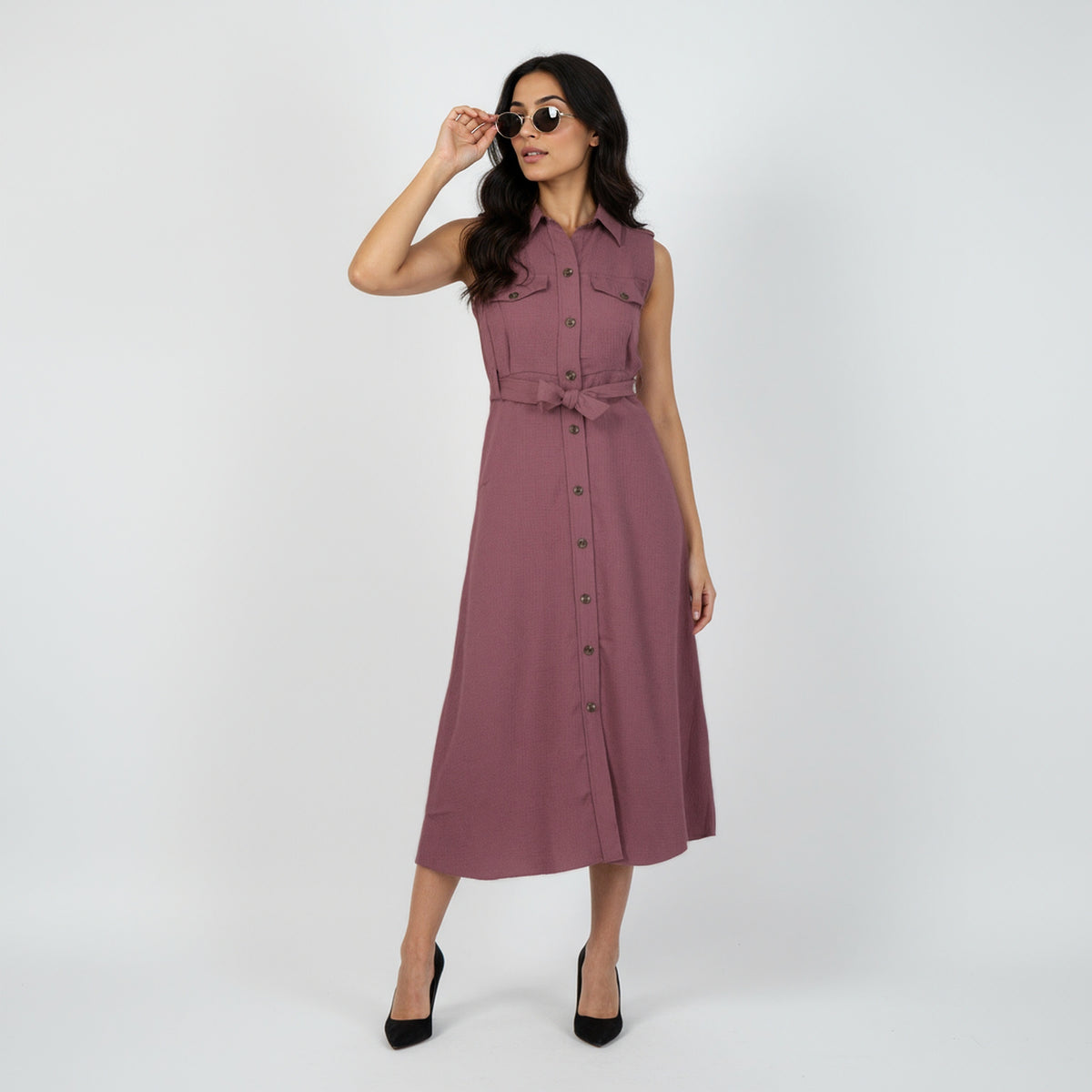 Regular Fit Solid Dress