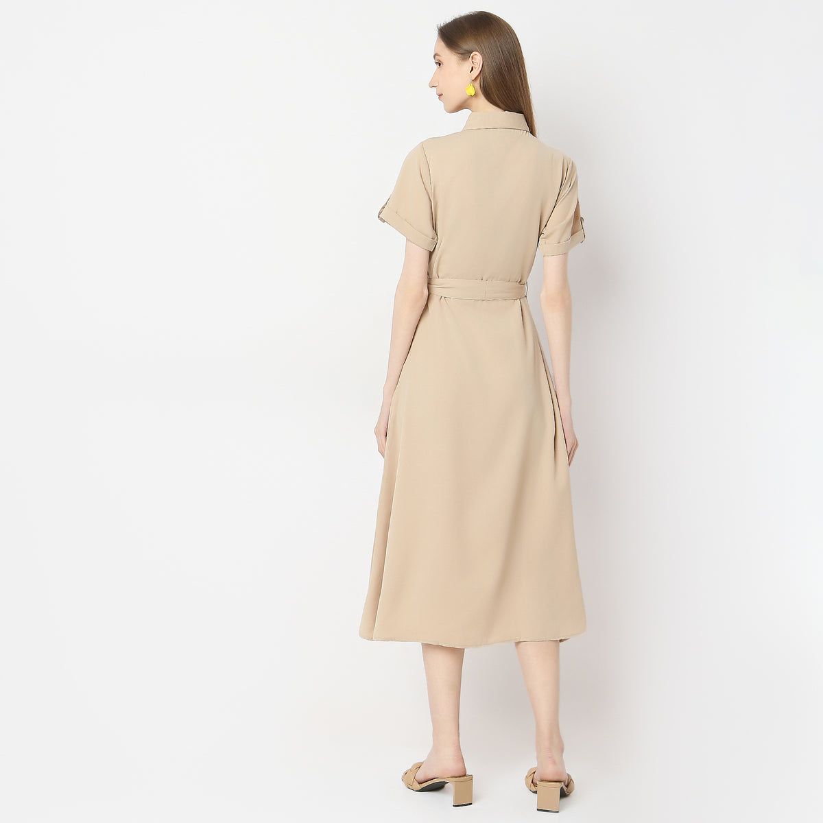 Regular Fit Solid Dress