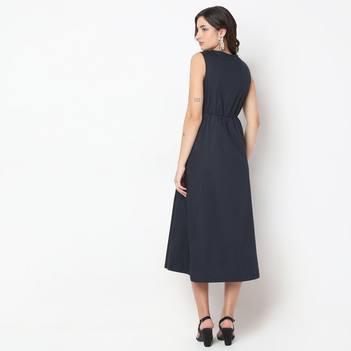 Regular Fit Solid Dress