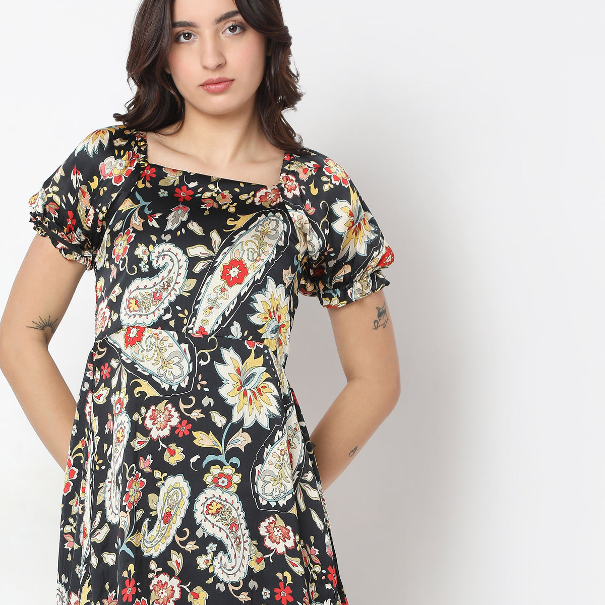 Regular Fit Printed Dress