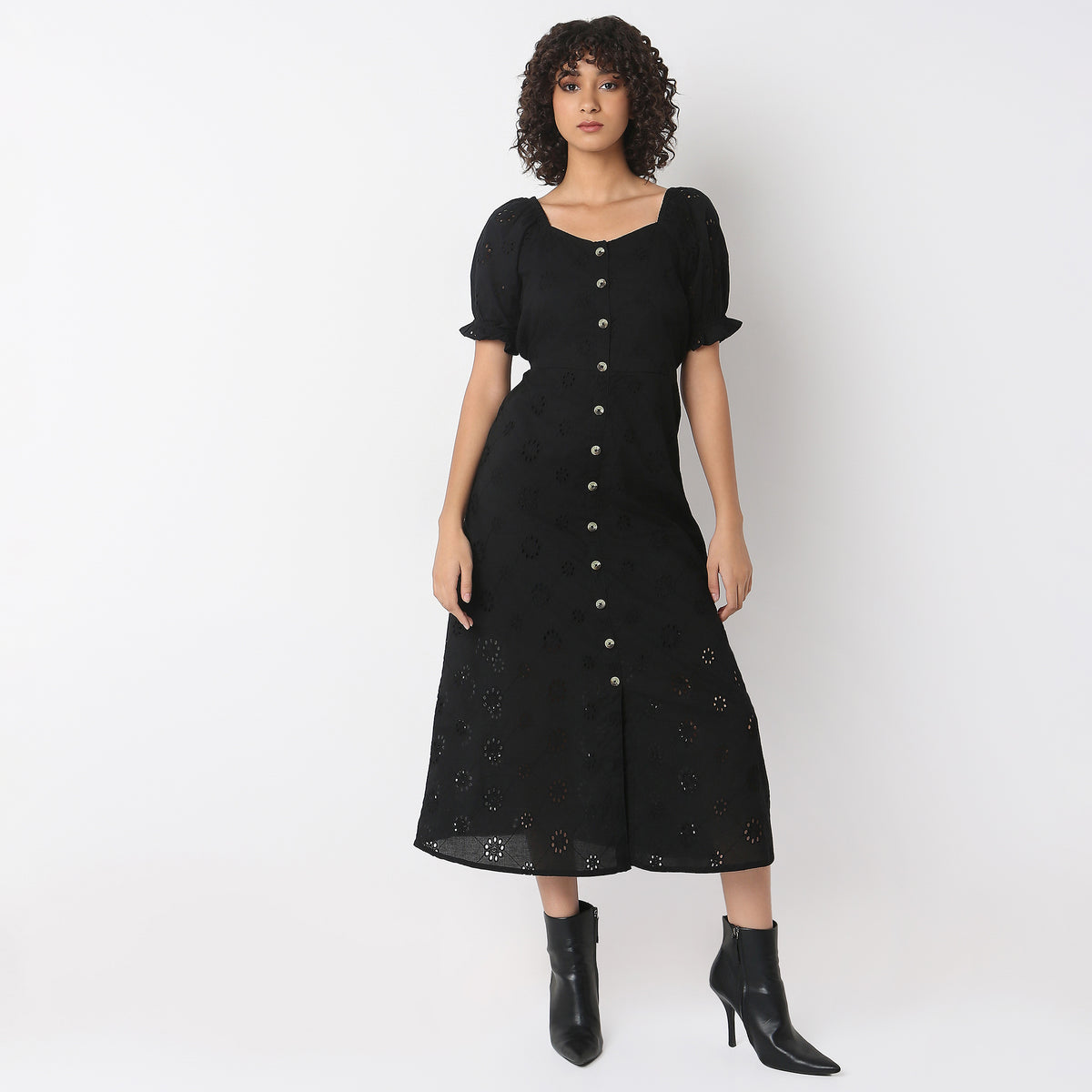 Regular Fit Solid Dress