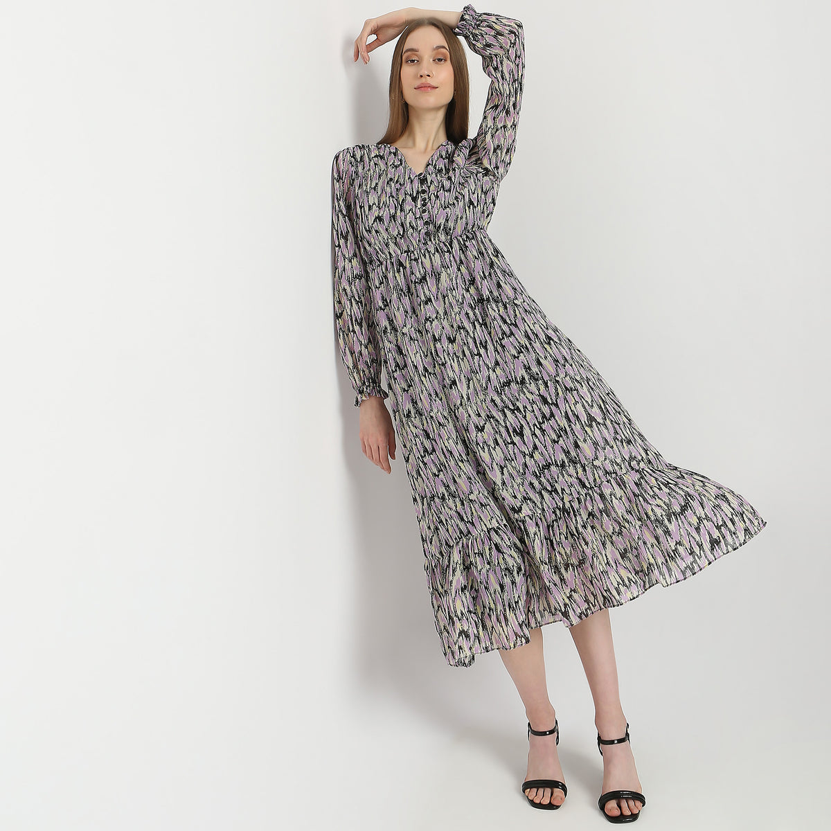 Regular Fit Printed Dress