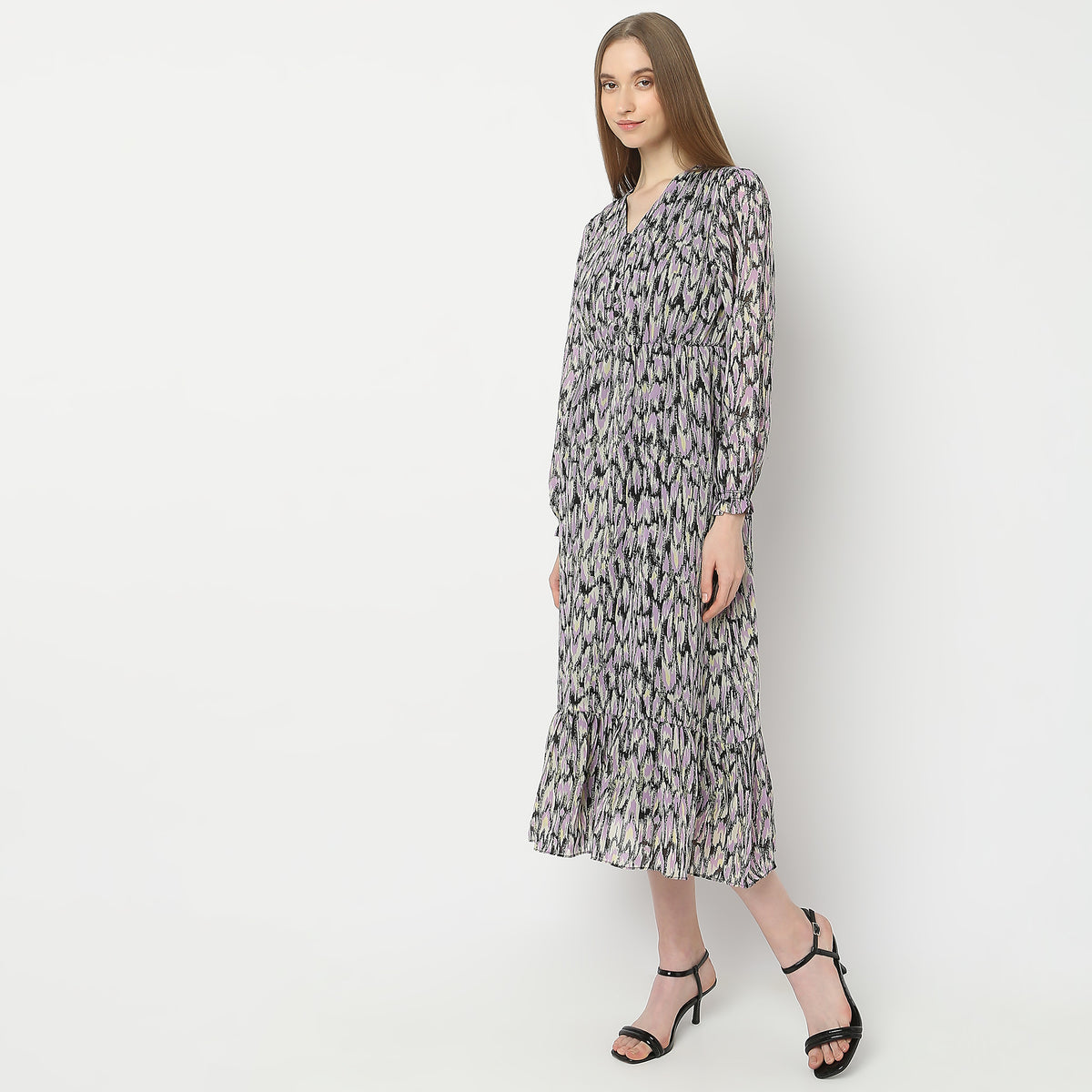 Regular Fit Printed Dress