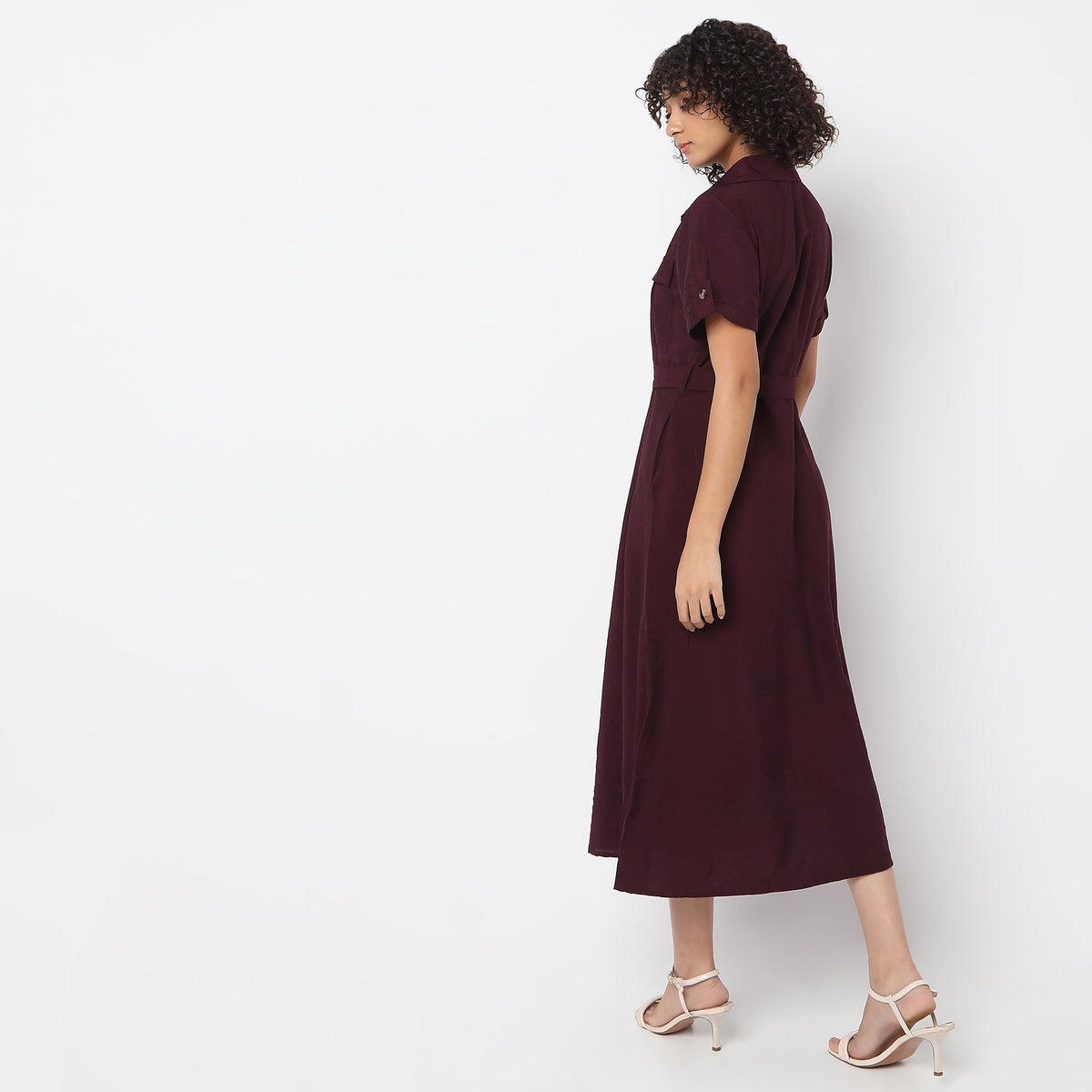 Regular Fit Solid Dress