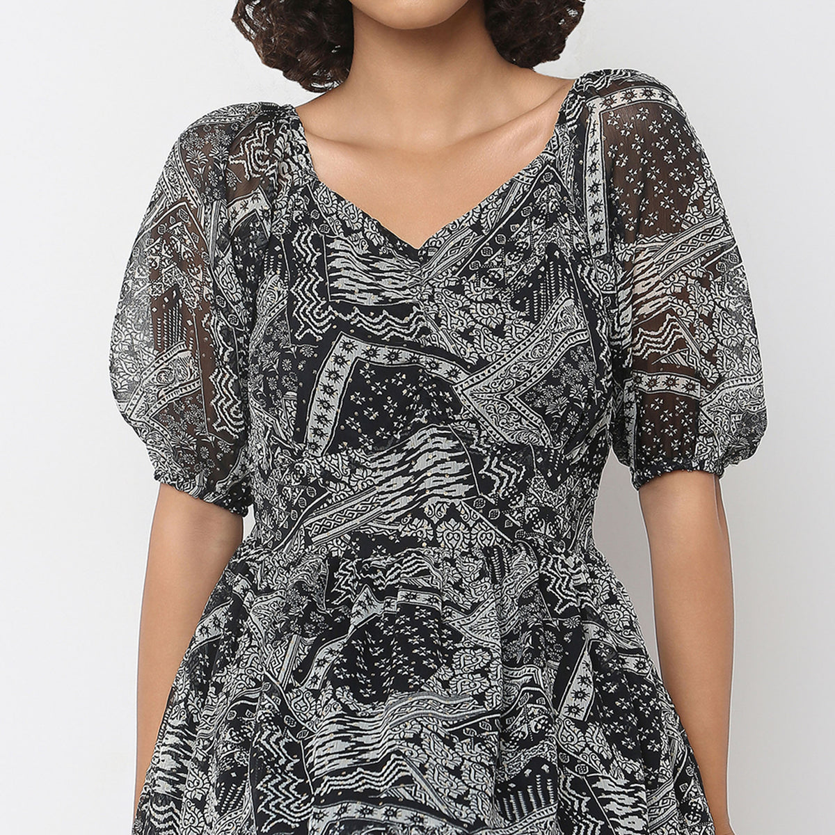 Regular Fit Printed Dress