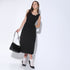 Regular Fit Solid U-Neck Calf Length Dress