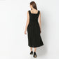 Regular Fit Solid U-Neck Calf Length Dress